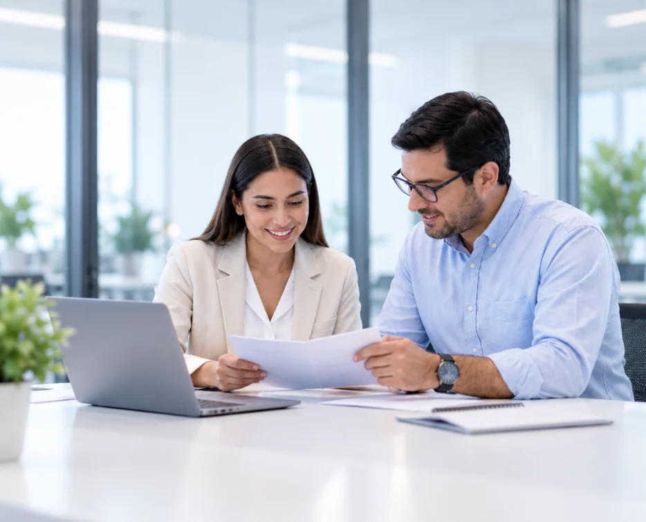 Equipo de WAREM conversando sobre una solución tecnológica
